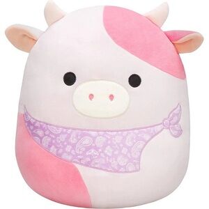 Pink and White Cow Plush Toy
